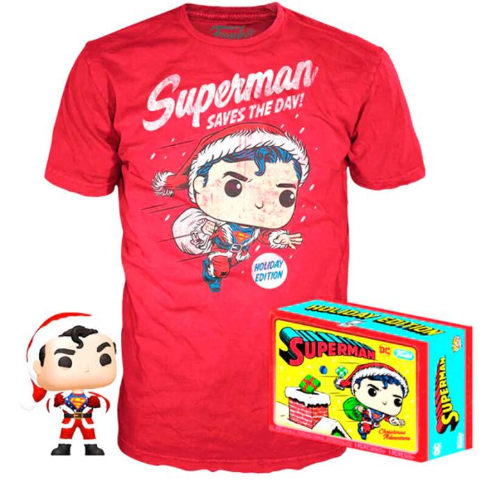 Set figure POP & Tee Back DC Comics Superman Exclusive Flocked 103