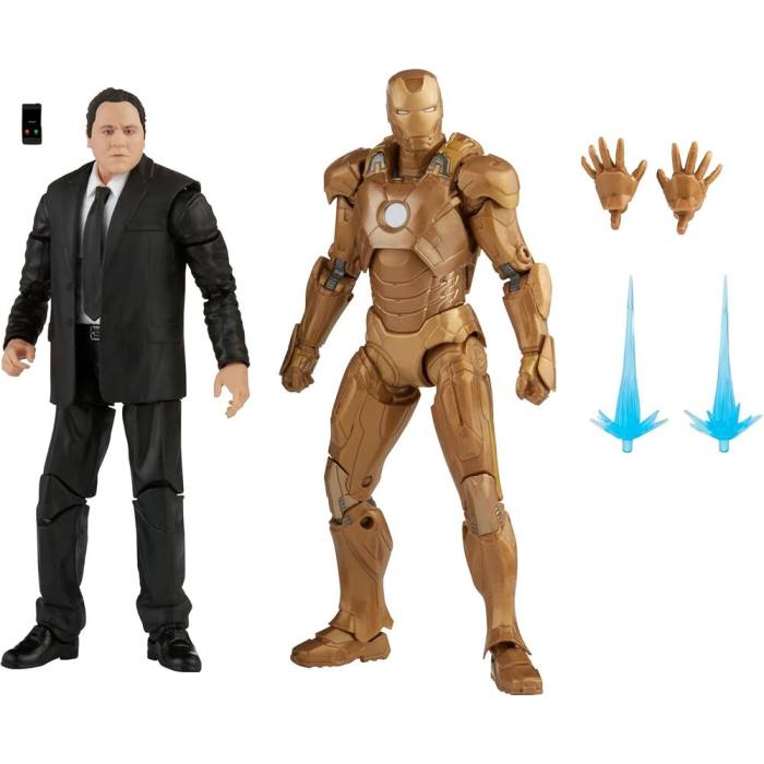 Marvel The Infinity Saga Iron Man 3 Happy Hogan and Iron Man Mark XXI set 2 figures 15cm 17702