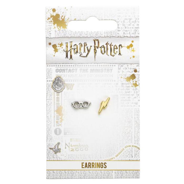 Harry Potter Lightening Bolt and Glasses stud earrings 24287