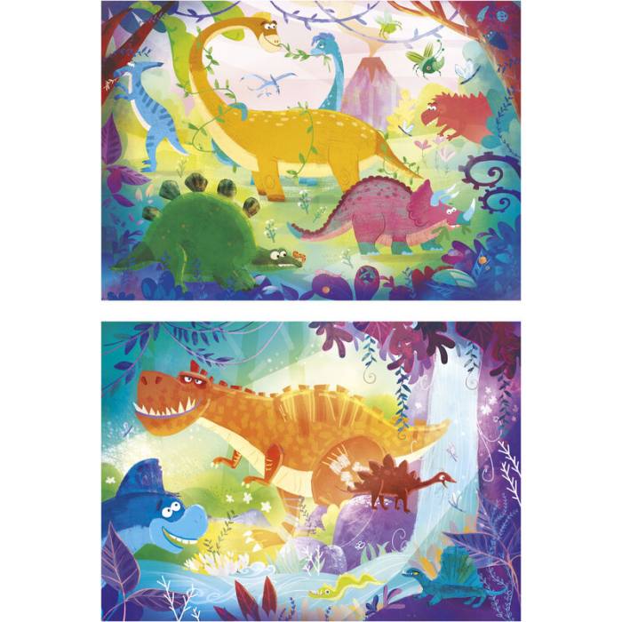 Dinosaurs puzzle 2x20pcs 34124