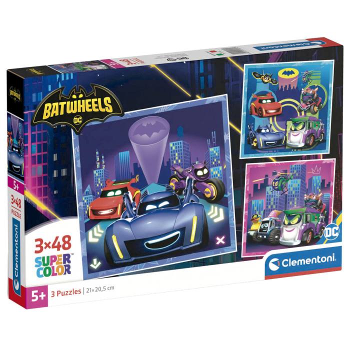 DC Comics Batwheels puzzle 3x48pcs 34252