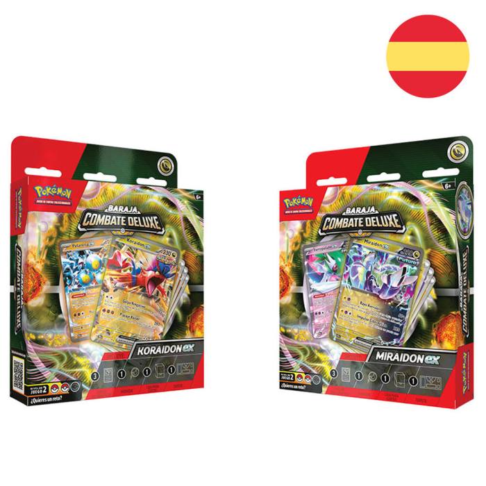 Spanish Pokemon Koraidon & Miraidon Deck of collectible trading cards game assorted 36264