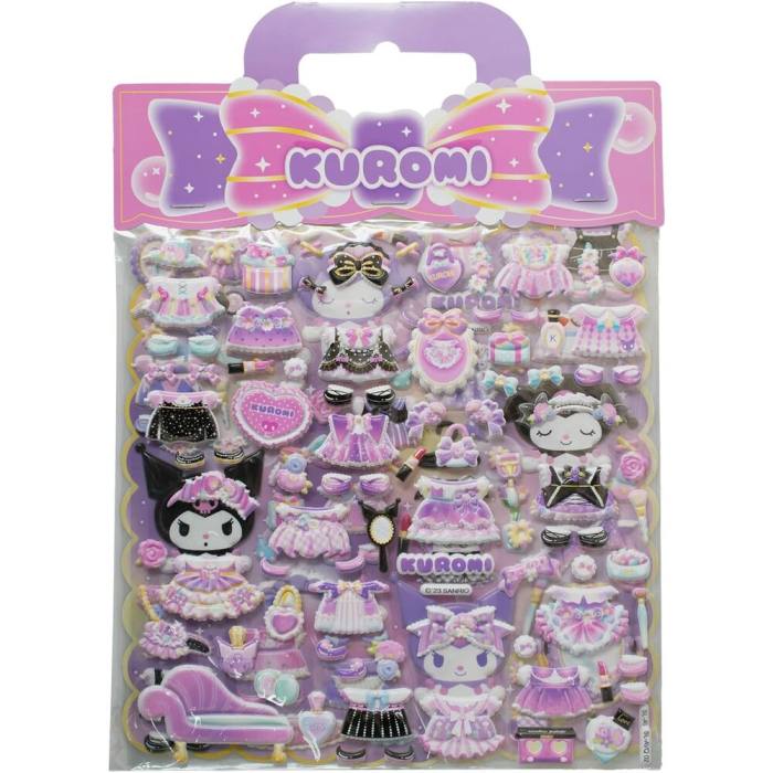 Hello Kitty Kuromi assorted Embossed stickers 37723