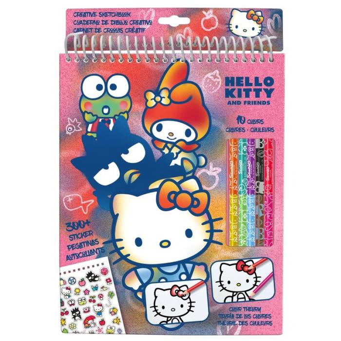 Hello Kitty pencil colouring set 43644