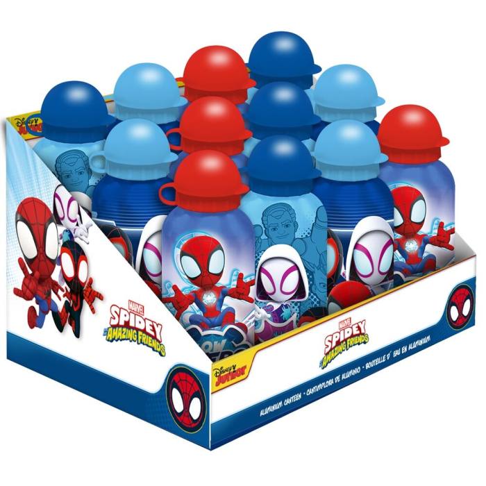 Marvel Spidey the Amazing Friends assorted Aluminium bottle 500ml 43782