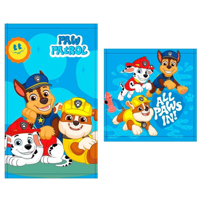 Paw Patrol set 2 cotton bath towels 45549