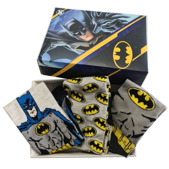 DC Comics Batman assorted pack 3 socks adult 49311