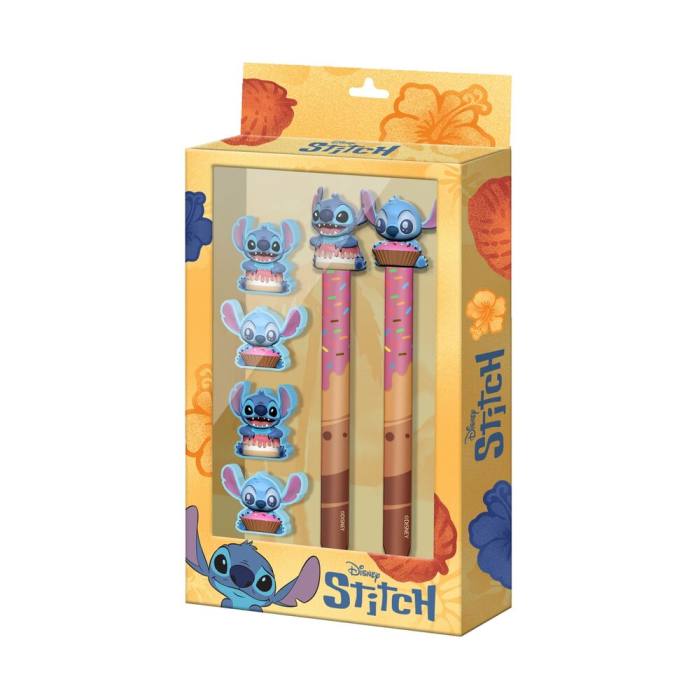 Disney Stitch Pen + Pencil + 4 erasers pack 51926