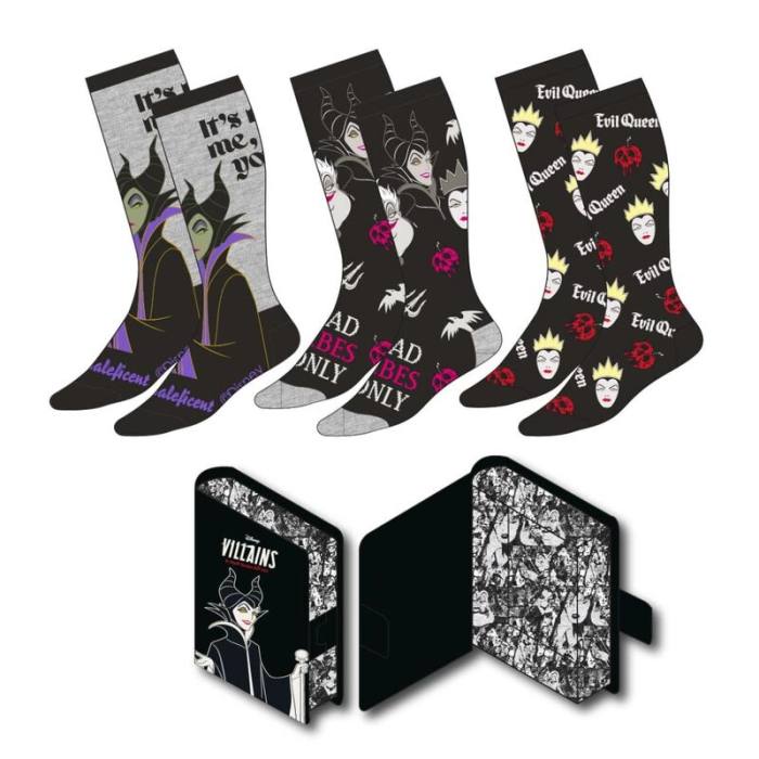 Disney Villains pack 3 adult socks 52591