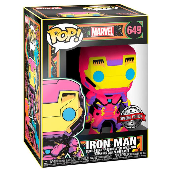 POP figure Marvel Iron Man Black Light Exclusive 55347