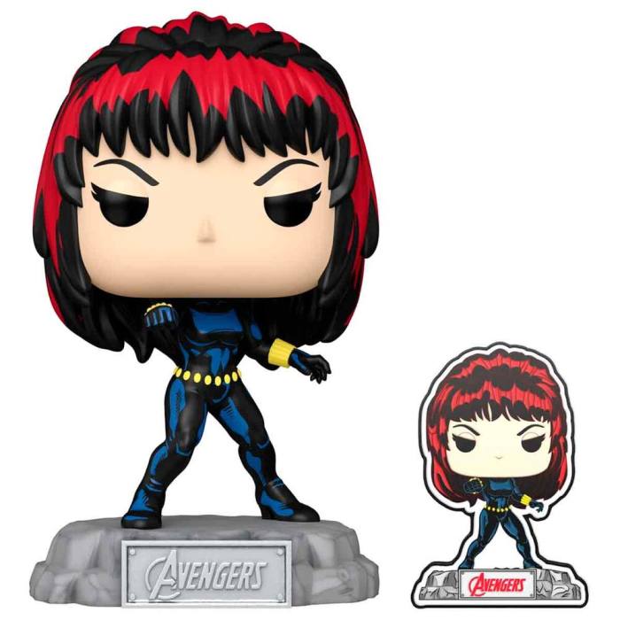POP figure Marvel Avengers 60th Anniversary Comic Black Widow with Pin Exclusive 58933