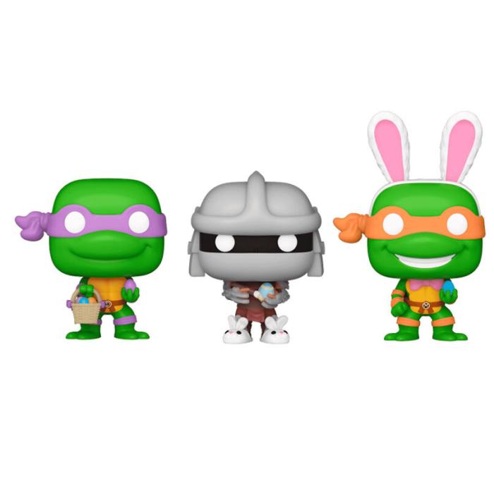 Carrot Pocket POP blister 3 figures Ninja Turtles Donatello Shredder Michelangelo easter 60916