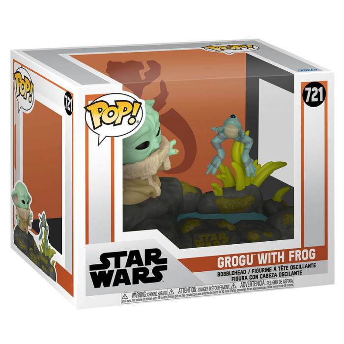 POP figure Deluxe Star Wars The Mandalorian Grogu with Frog 61435