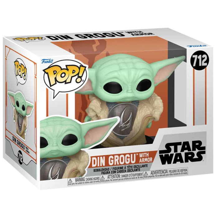 POP figure Star Wars The Mandalorian Din Grogu with Armor 61443