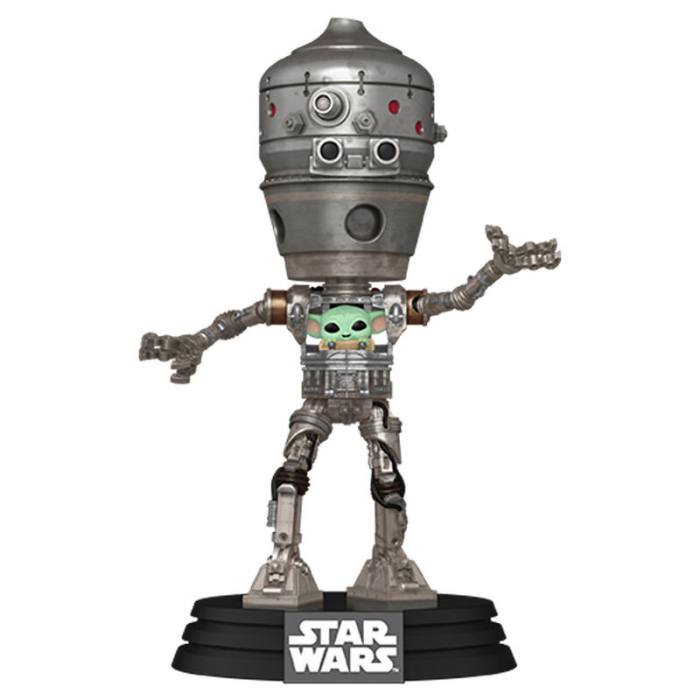 POP figure Deluxe Star Wars The Mandalorian IG-12 with Grogu 61438