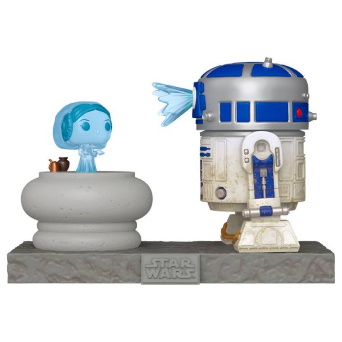 POP figure Deluxe Star Wars R2-D2 and Princess Leia Hologram 63150