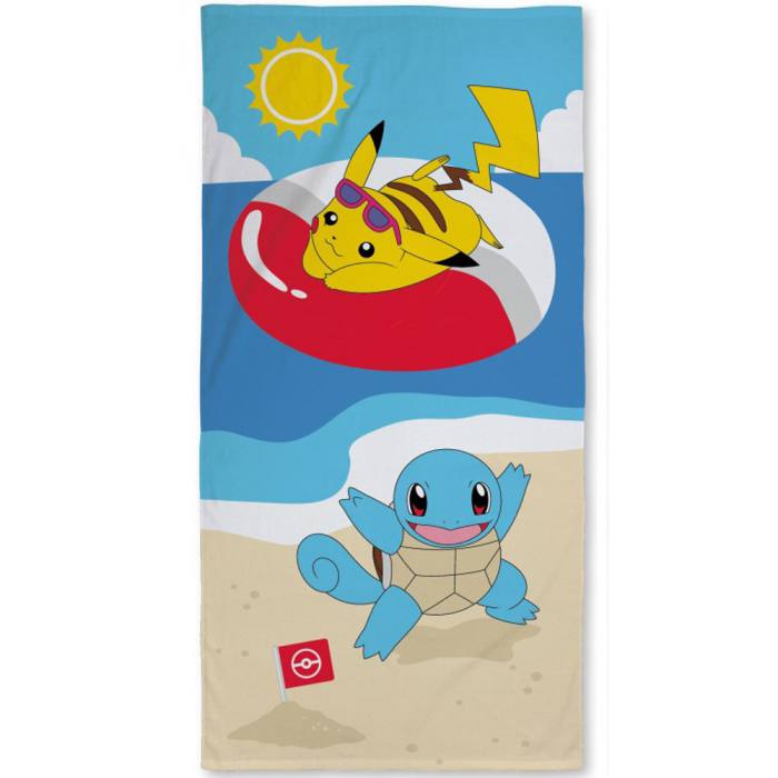 Plažna brisača Pokémon 140 × 70 cm – Pikachu in Squirtle 65677